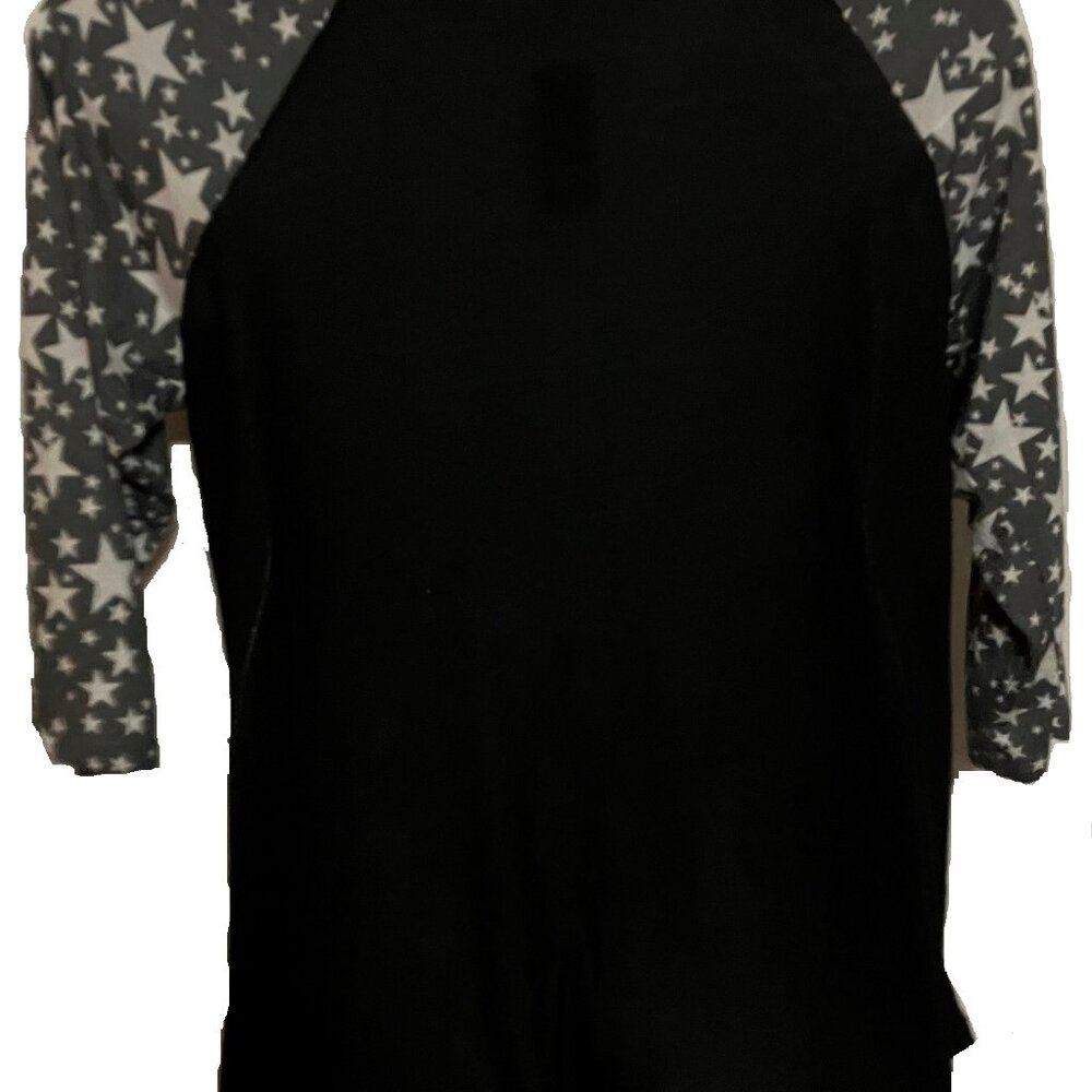 Torrid Black High Cut T-Shirt with Elbow Sleeves Size 1X - Picture 2 of 4